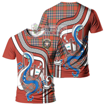 MacFarlane Ancient Tartan T-Shirt with Epic Bagpipe Style