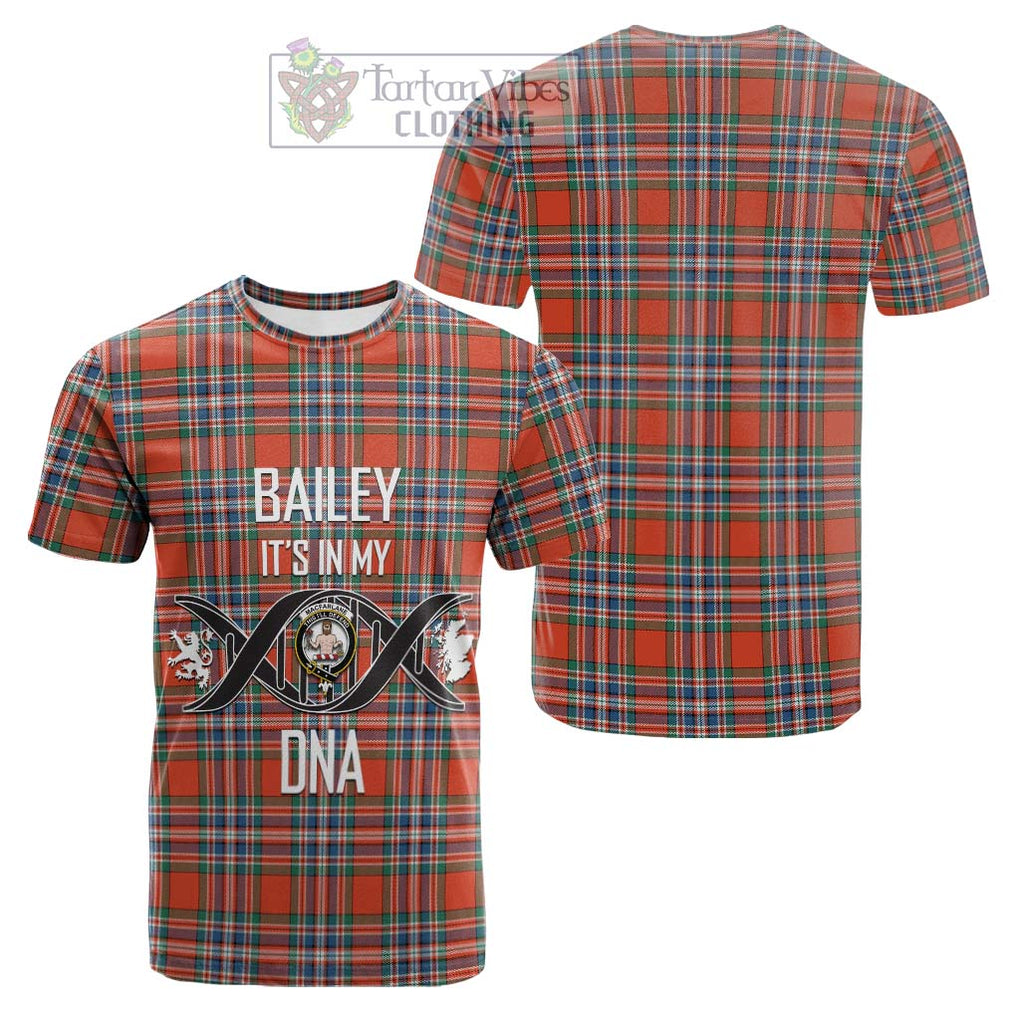 Tartan Vibes Clothing MacFarlane Ancient Tartan Cotton T-shirt with Family Crest DNA In Me Style