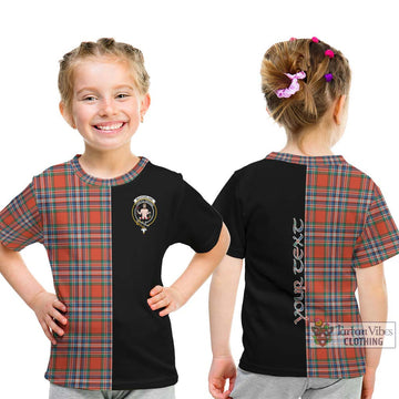 MacFarlane Ancient Tartan Kid T-Shirt with Family Crest and Half Of Me Style