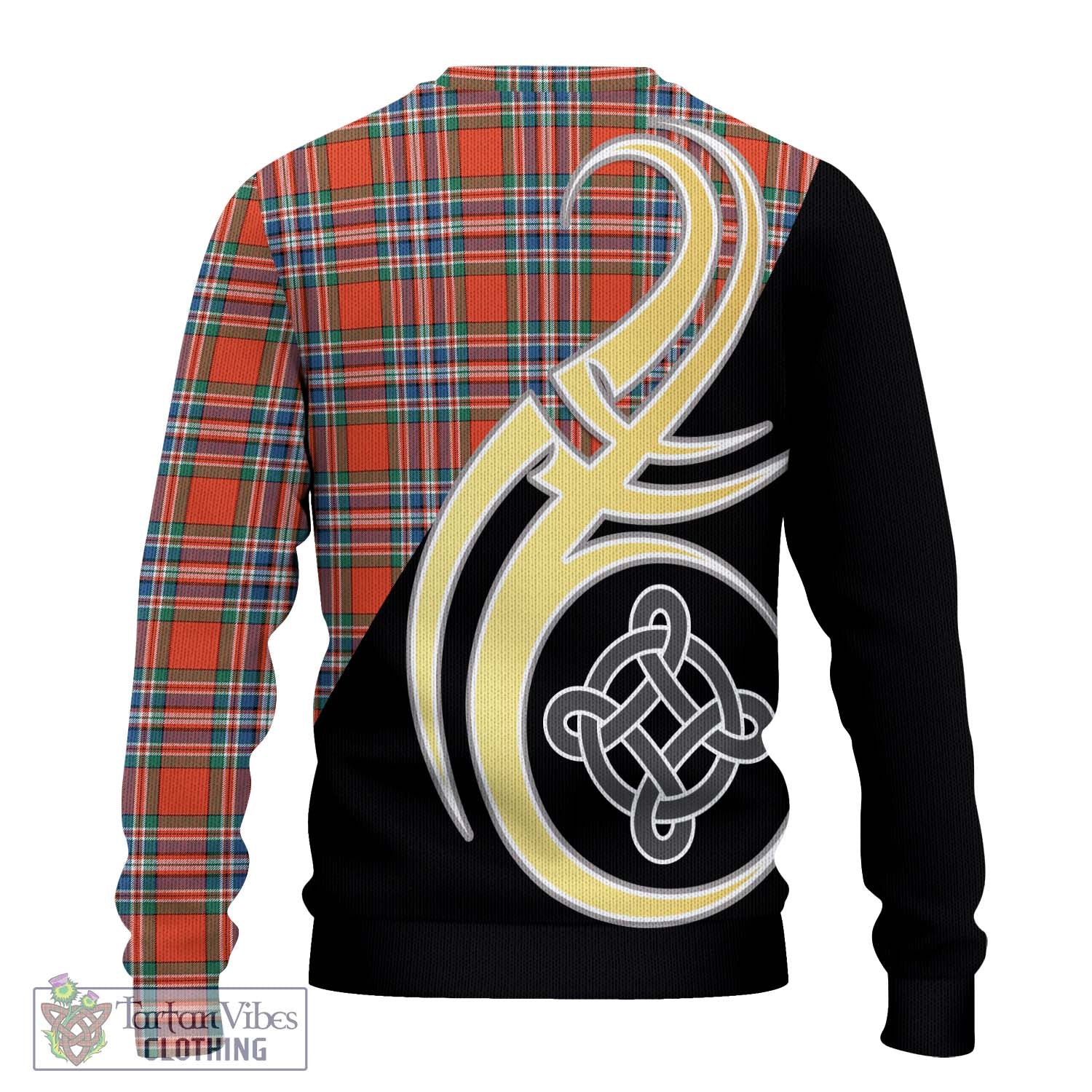 MacFarlane Ancient Tartan Knitted Sweater with Family Crest and Celtic Symbol Style - Tartan Vibes Clothing