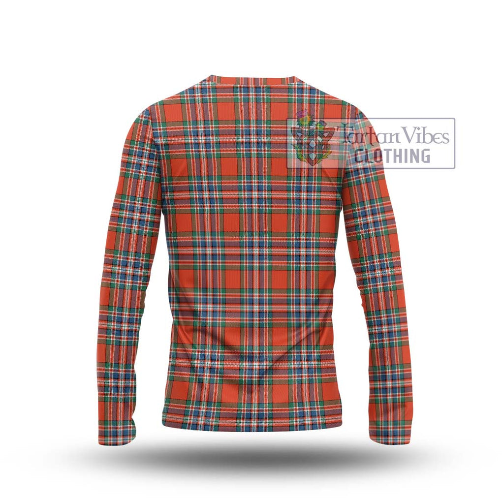 MacFarlane Ancient Tartan Long Sleeve T-Shirt with Family Crest DNA In Me Style - Tartanvibesclothing Shop