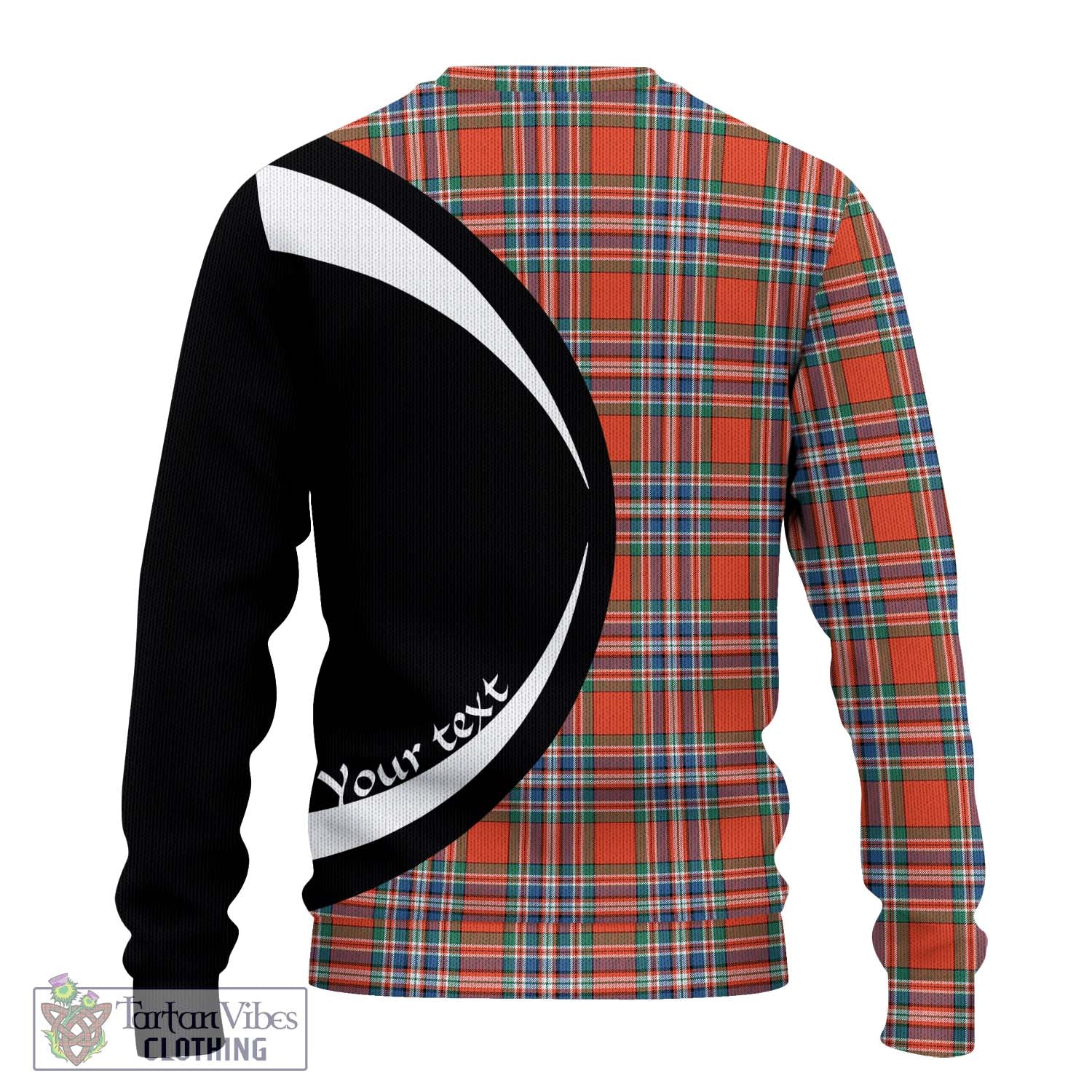 MacFarlane Ancient Tartan Knitted Sweater with Family Crest Circle Style - Tartan Vibes Clothing