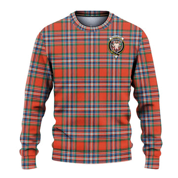 MacFarlane Ancient Tartan Ugly Sweater with Family Crest