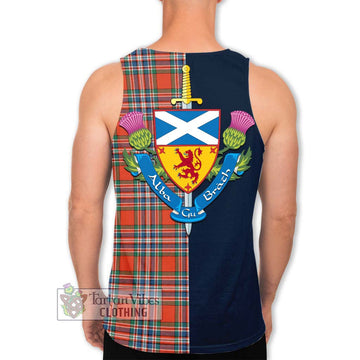 MacFarlane Ancient Tartan Men's Tank Top Alba with Scottish Lion Royal Arm Half Style