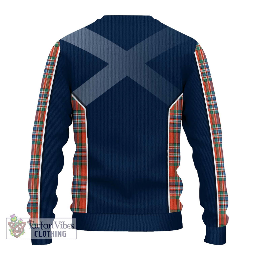 MacFarlane Ancient Tartan Knitted Sweater with Family Crest and Lion Rampant Vibes Sport Style - Tartan Vibes Clothing