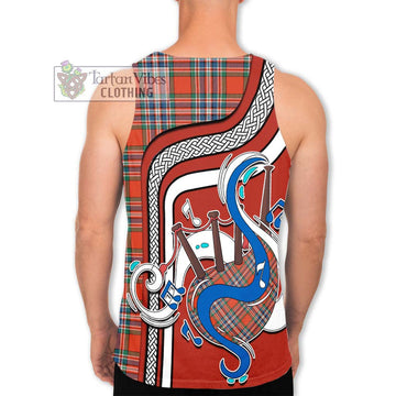 MacFarlane Ancient Tartan Men's Tank Top with Epic Bagpipe Style