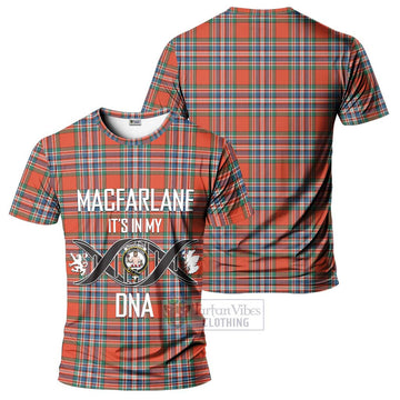 MacFarlane Ancient Tartan T-Shirt with Family Crest DNA In Me Style