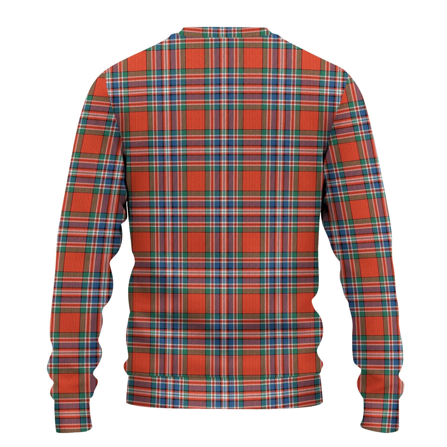 MacFarlane Ancient Tartan Knitted Sweater with Family Crest - Tartanvibesclothing