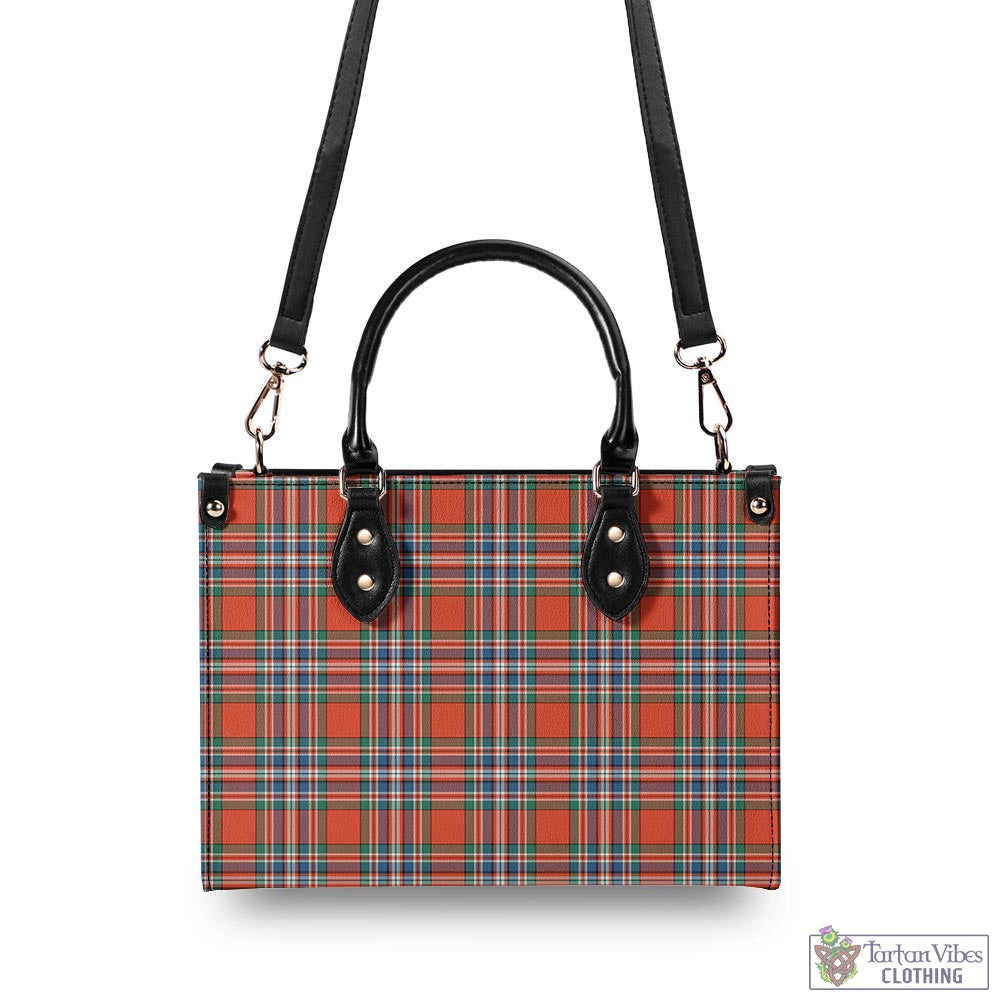 Tartan Vibes Clothing MacFarlane Ancient Tartan Luxury Leather Handbags