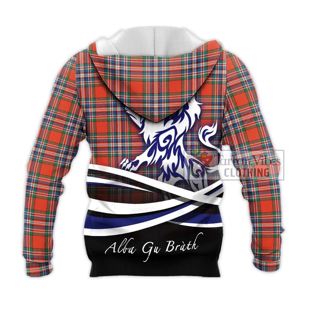 MacFarlane Ancient Tartan Knitted Hoodie with Alba Gu Brath Regal Lion Emblem - Tartanvibesclothing Shop