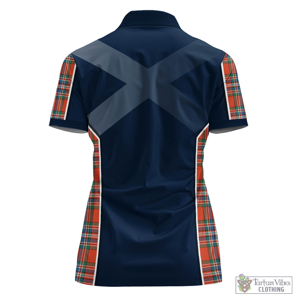 MacFarlane Ancient Tartan Women's Polo Shirt with Family Crest and Lion Rampant Vibes Sport Style - Tartan Vibes Clothing