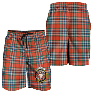 MacFarlane Ancient Tartan Mens Shorts with Family Crest