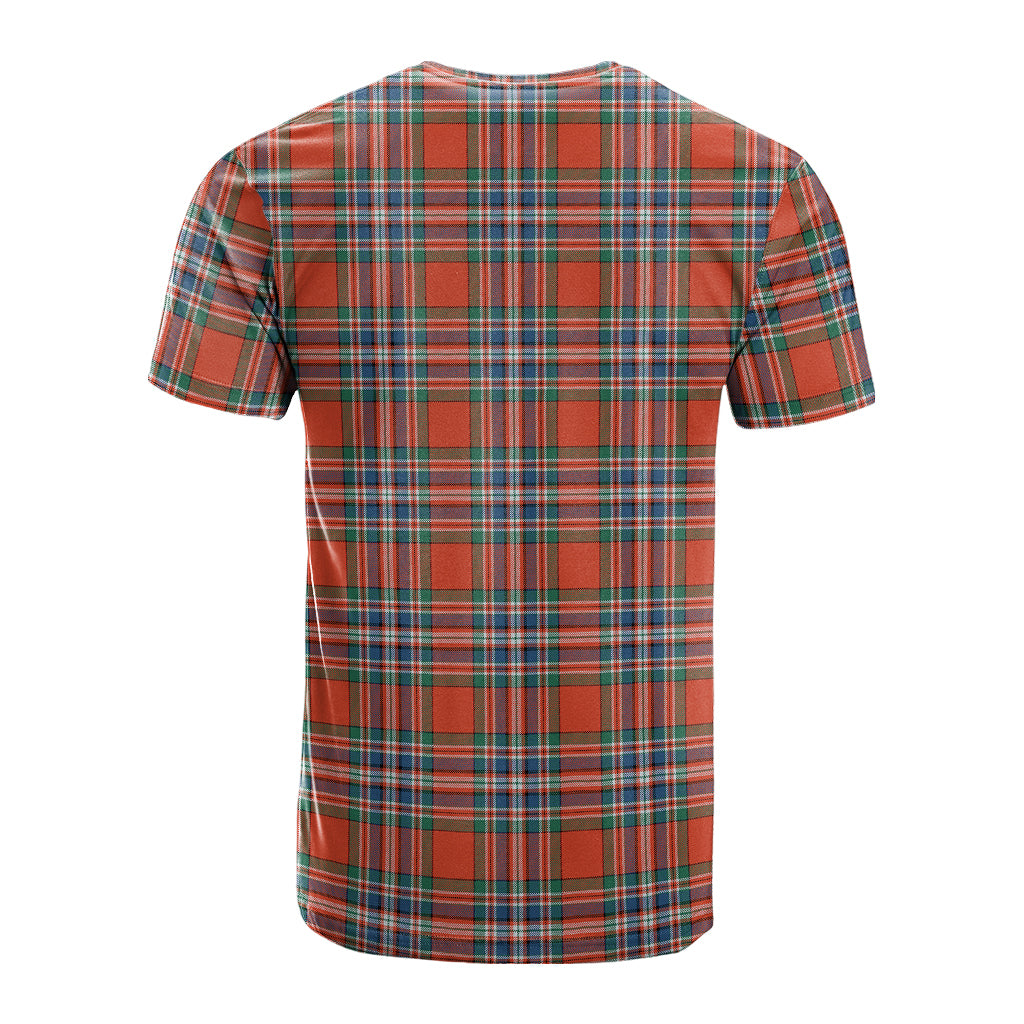 MacFarlane Ancient Tartan T-Shirt with Family Crest - Tartan Vibes Clothing