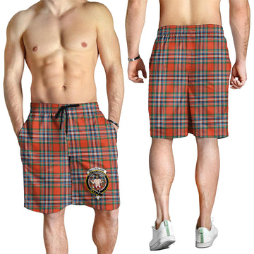 MacFarlane Ancient Tartan Mens Shorts with Family Crest