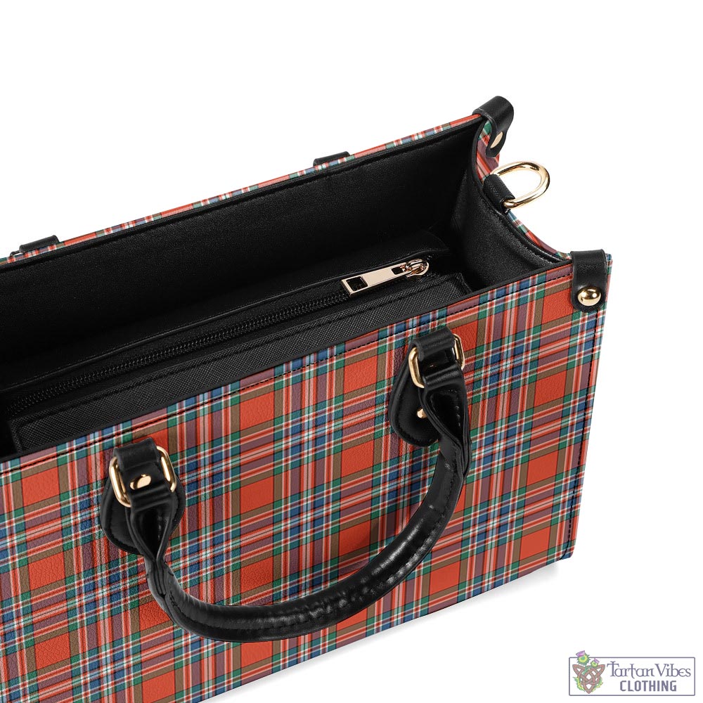 Tartan Vibes Clothing MacFarlane Ancient Tartan Luxury Leather Handbags