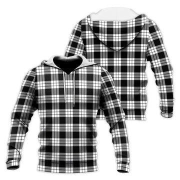 MacFarlane Black White Tartan Knitted Hoodie