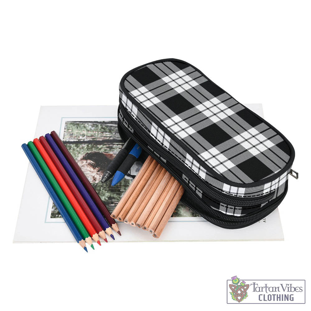 Tartan Vibes Clothing MacFarlane Black White Tartan Pen and Pencil Case