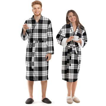 MacFarlane Black White Tartan Bathrobe