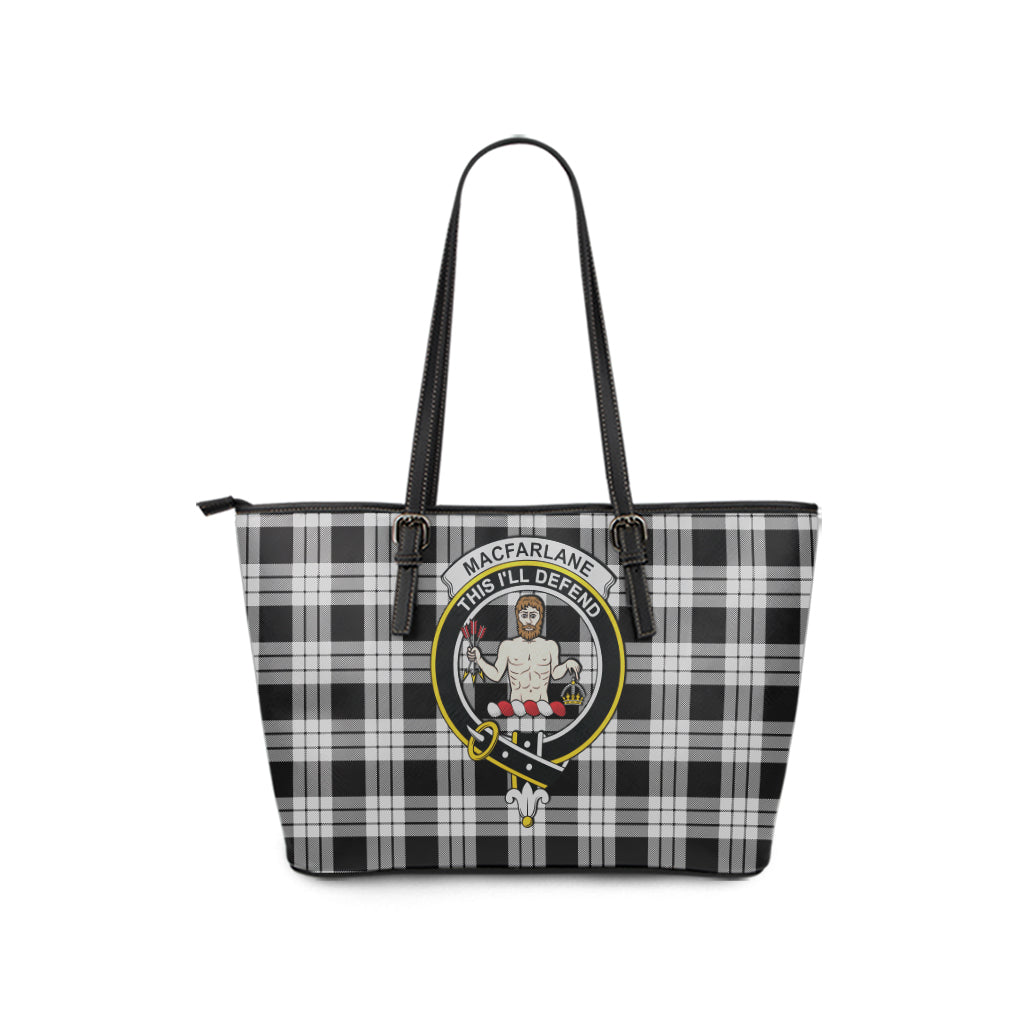 macfarlane-black-white-tartan-leather-tote-bag-with-family-crest