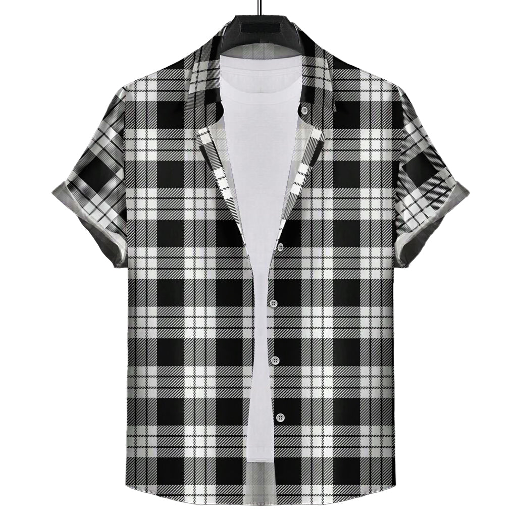 macfarlane-black-white-tartan-short-sleeve-button-down-shirt