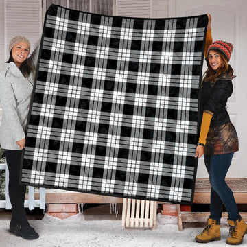 MacFarlane Black White Tartan Quilt