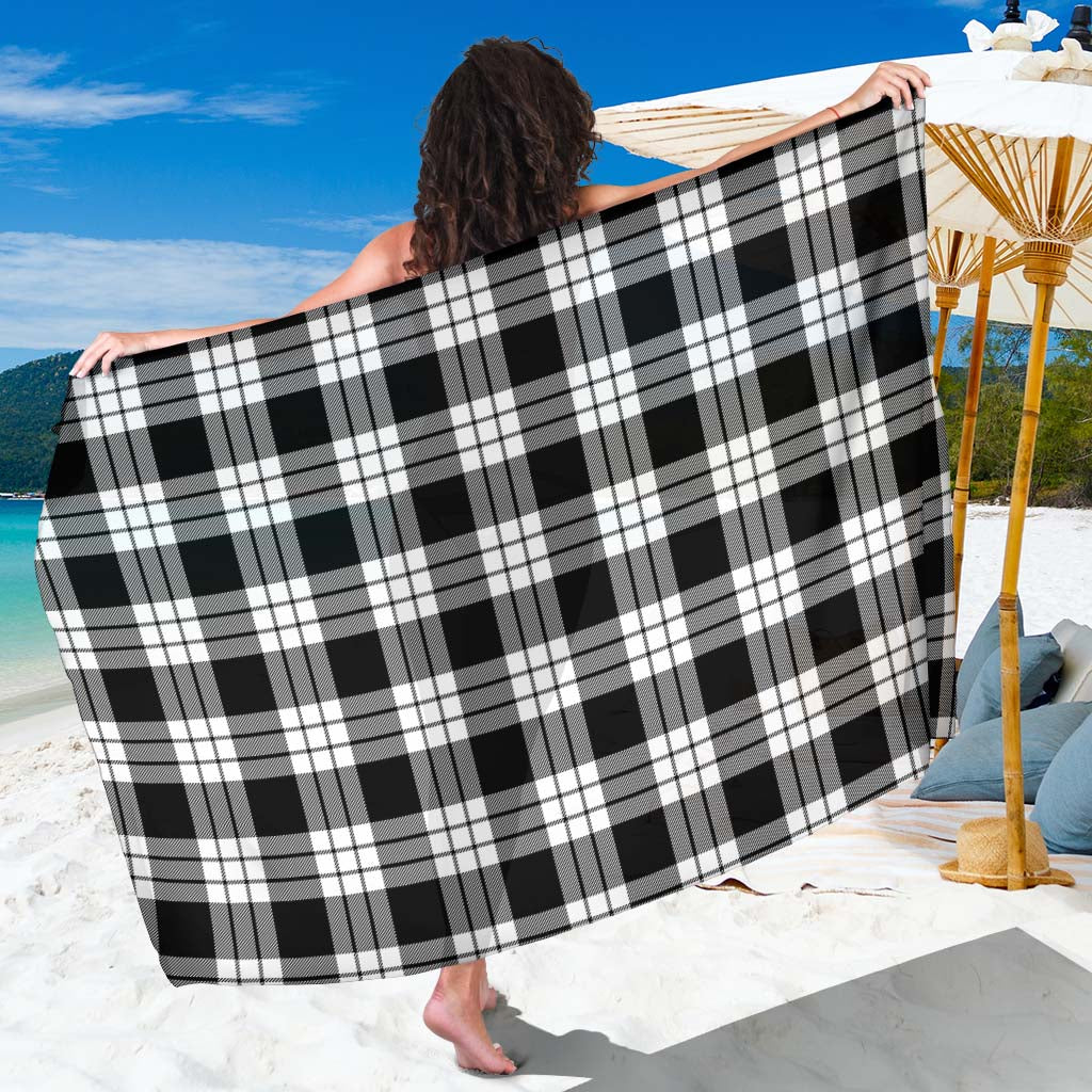 Tartan Vibes Clothing MacFarlane Black White Tartan Sarong