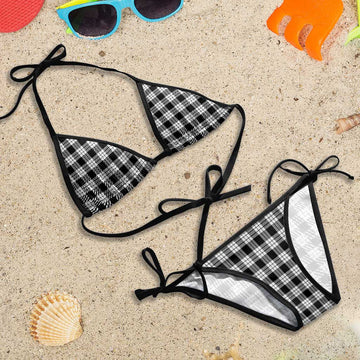 MacFarlane Black White Tartan Bikini Swimsuit