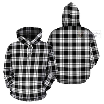 MacFarlane Black White Tartan Cotton Hoodie