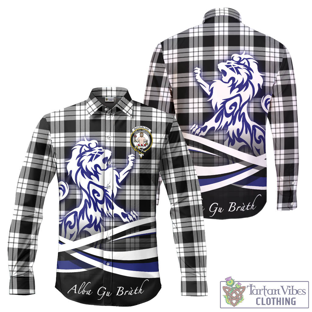 macfarlane-black-white-tartan-long-sleeve-button-up-shirt-with-alba-gu-brath-regal-lion-emblem