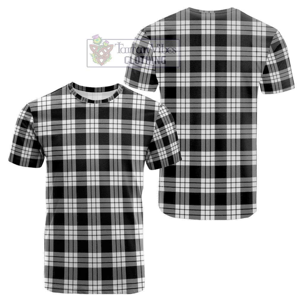 MacFarlane Black White Tartan Cotton T-Shirt Kid's Shirt - Tartanvibesclothing Shop