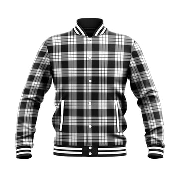 MacFarlane Black White Tartan Baseball Jacket