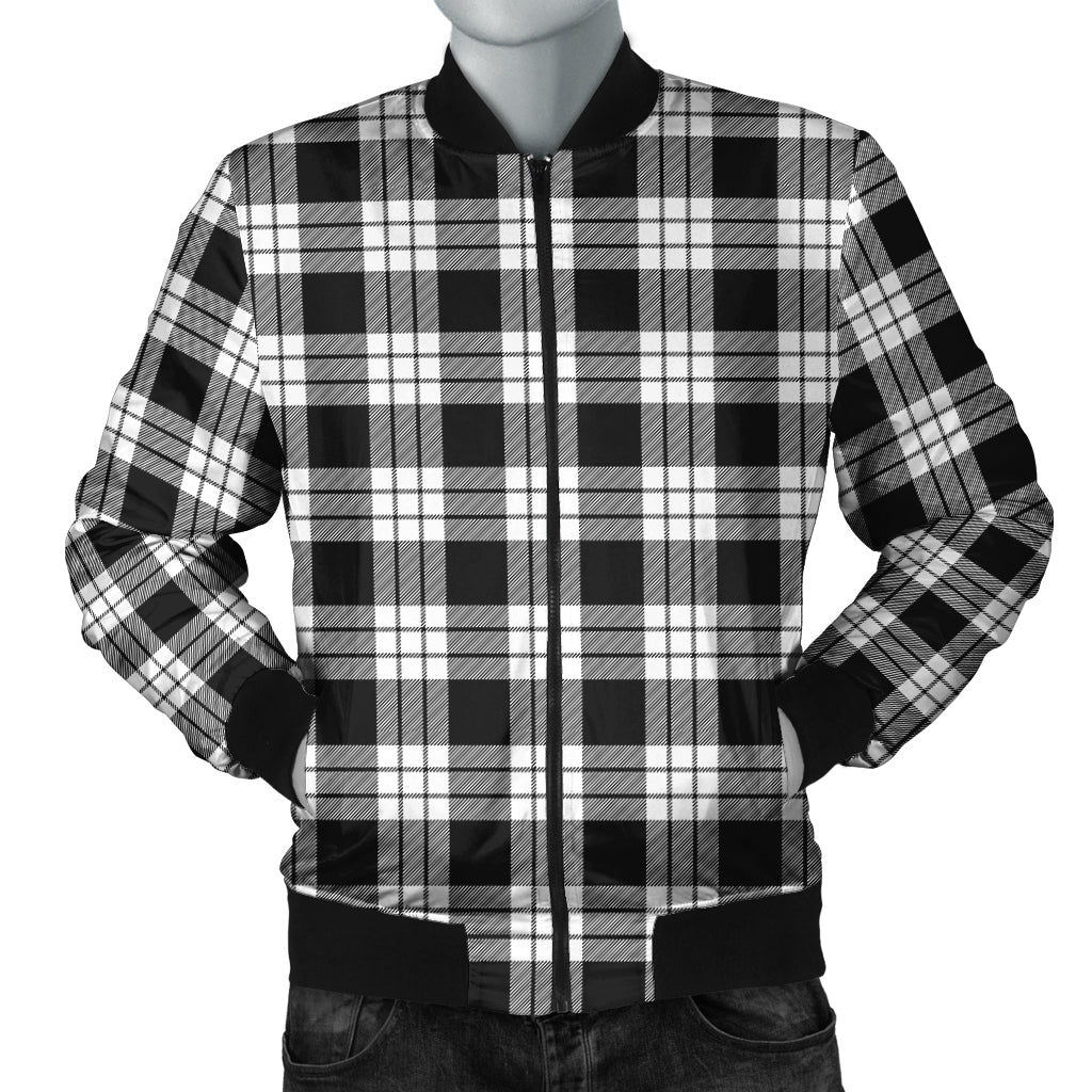 macfarlane-black-white-tartan-bomber-jacket