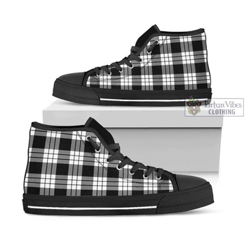 MacFarlane Black White Tartan High Top Shoes