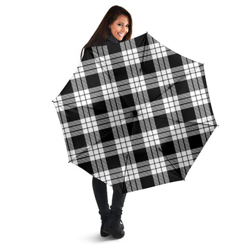 MacFarlane Black White Tartan Umbrella