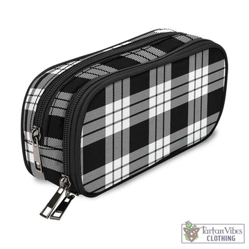 MacFarlane Black White Tartan Pen and Pencil Case