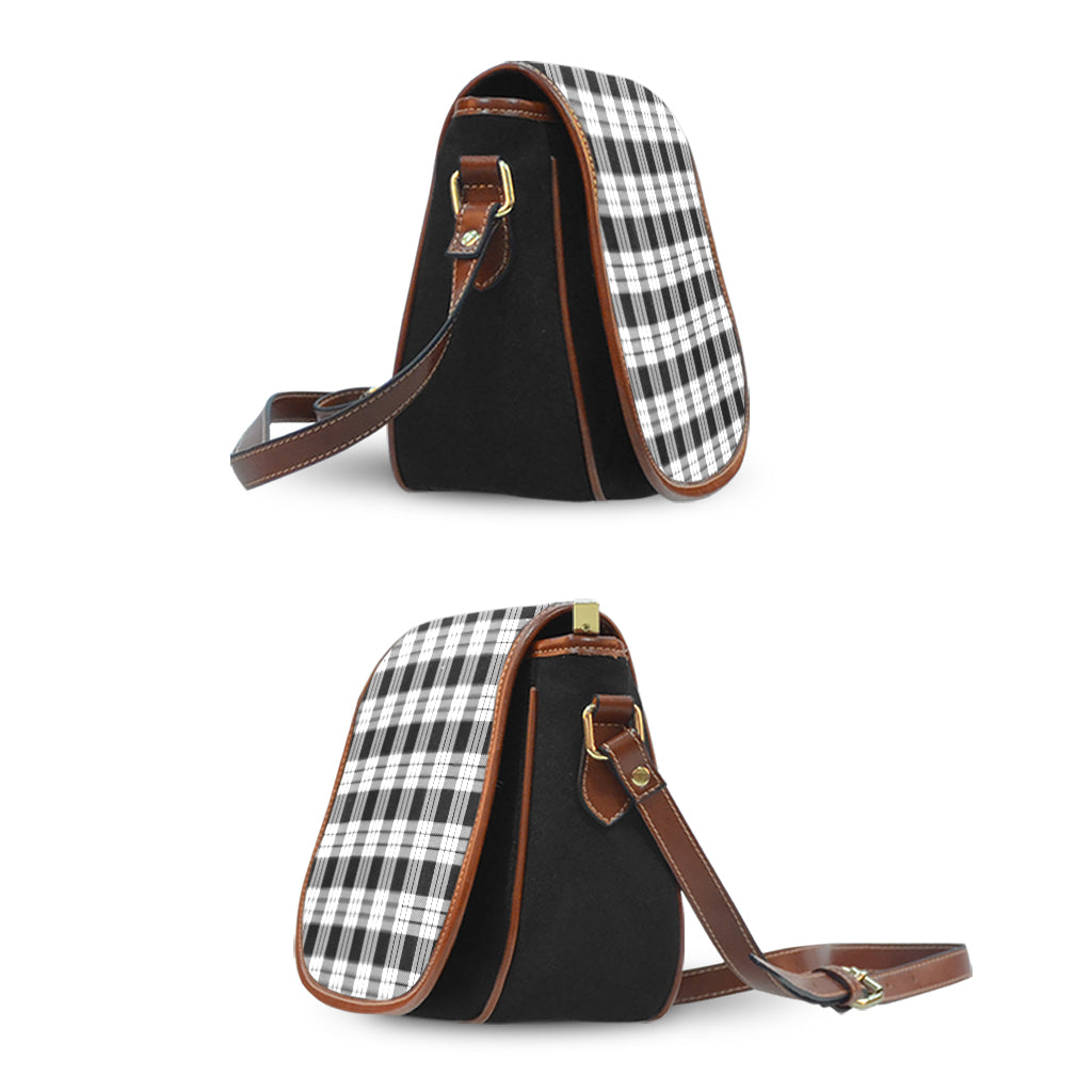 MacFarlane Black White Tartan Saddle Bag - Tartan Vibes Clothing