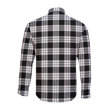 MacFarlane Black White Tartan Long Sleeve Button Up Shirt