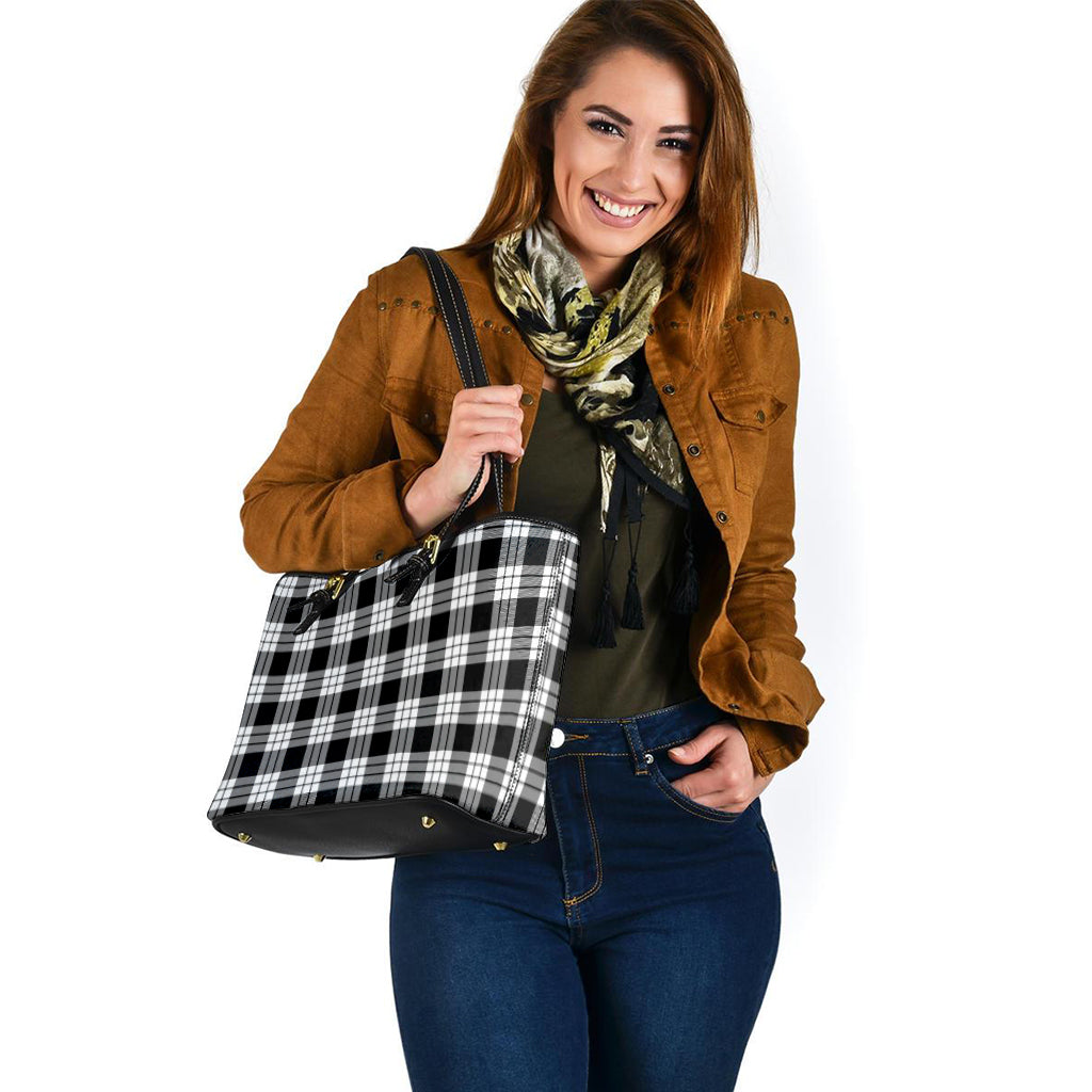 macfarlane-black-white-tartan-leather-tote-bag