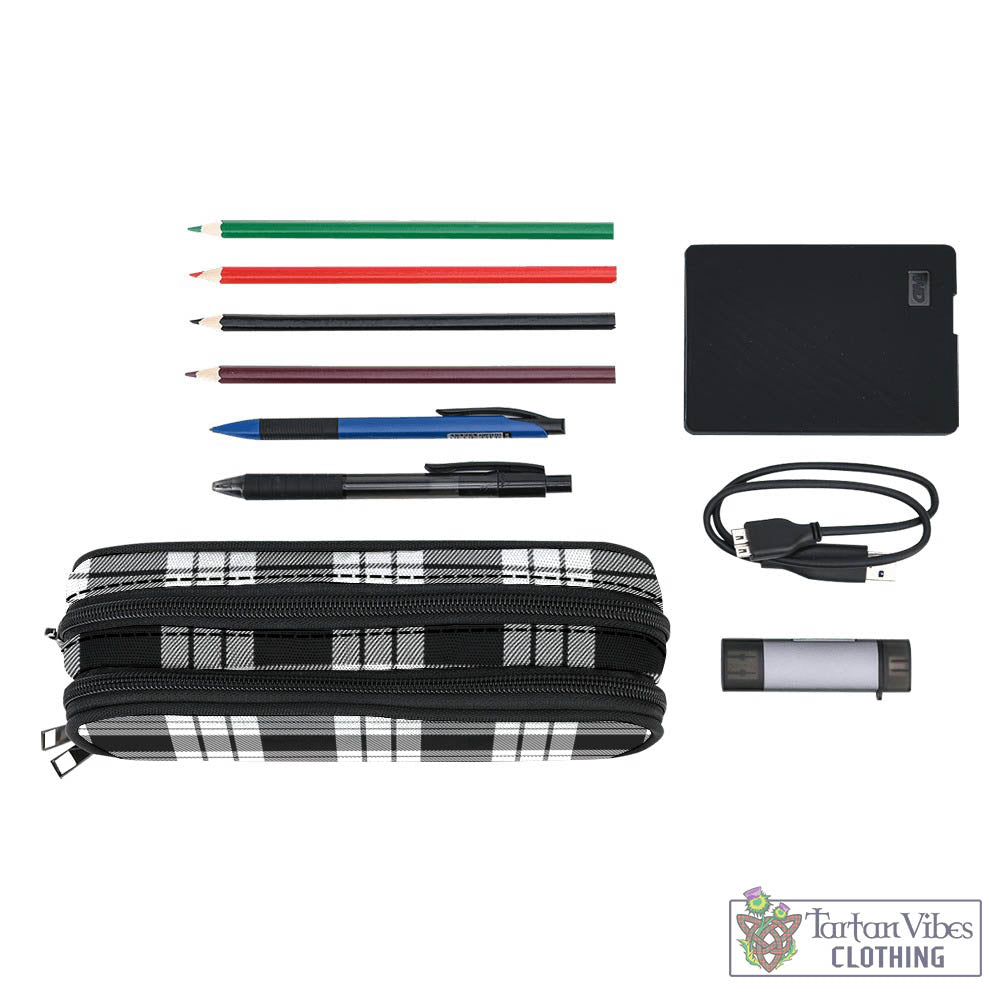 Tartan Vibes Clothing MacFarlane Black White Tartan Pen and Pencil Case