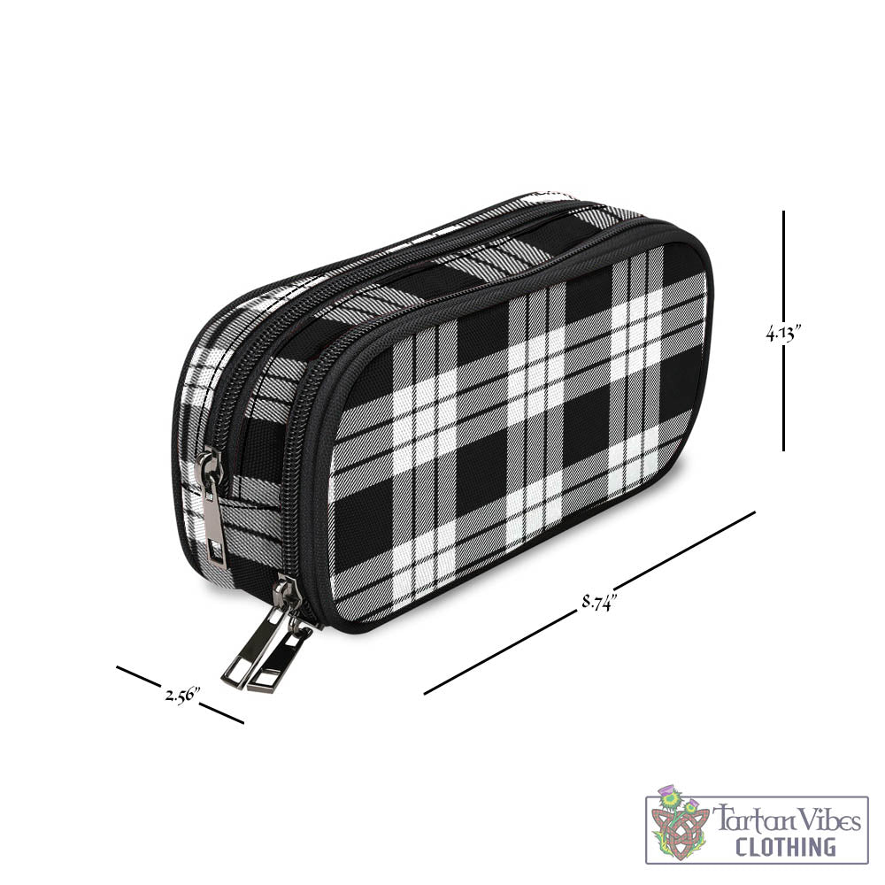 Tartan Vibes Clothing MacFarlane Black White Tartan Pen and Pencil Case