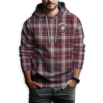 MacFarlane Dress Tartan Hoodie with Family Crest