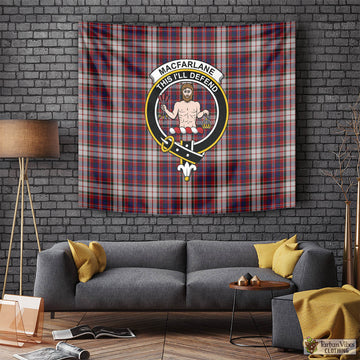 MacFarlane Dress Tartan Tapestry Wall Hanging and Home Decor for Room with Family Crest