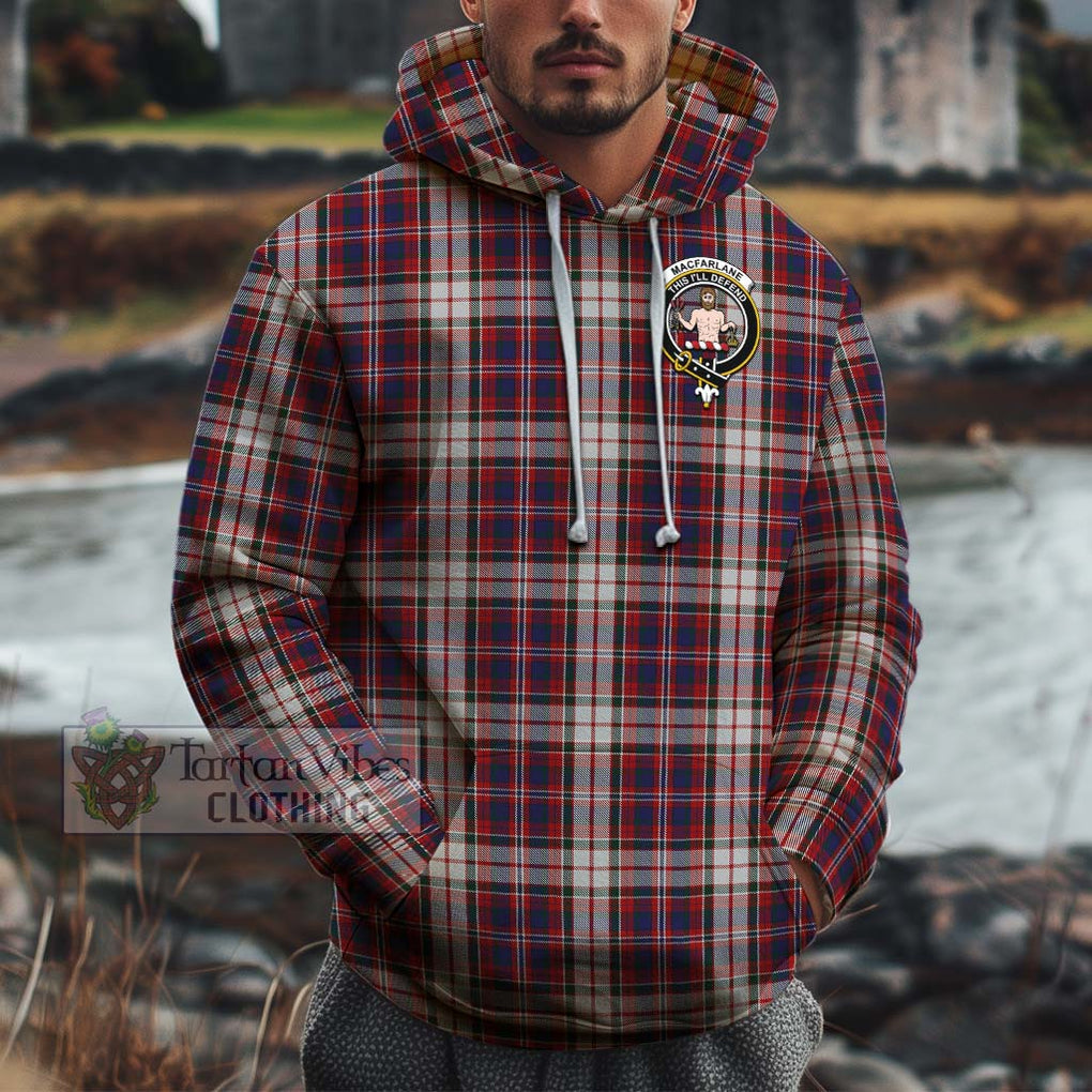 MacFarlane Dress Tartan Cotton Hoodie with Family Crest Pullover Hoodie XS - Tartan Vibes Clothing