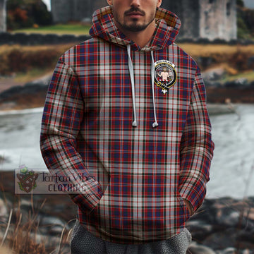 MacFarlane Dress Tartan Cotton Hoodie with Family Crest