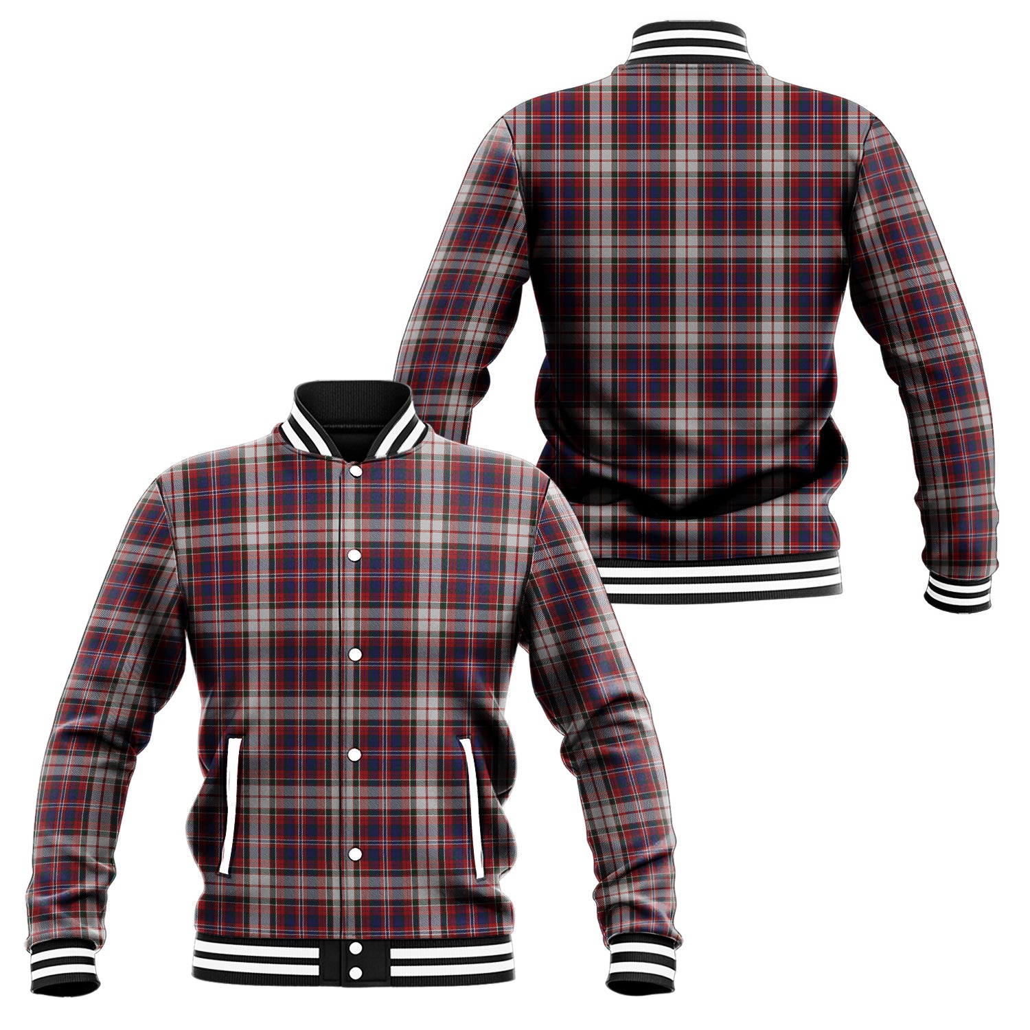 MacFarlane Dress Tartan Baseball Jacket Unisex - Tartan Vibes Clothing