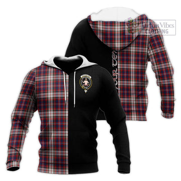 MacFarlane Dress Tartan Knitted Hoodie with Family Crest and Half Of Me Style