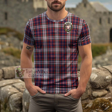 MacFarlane Dress Tartan Cotton T-Shirt with Family Crest