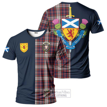 MacFarlane Dress Tartan T-Shirt Alba with Scottish Lion Royal Arm Half Style