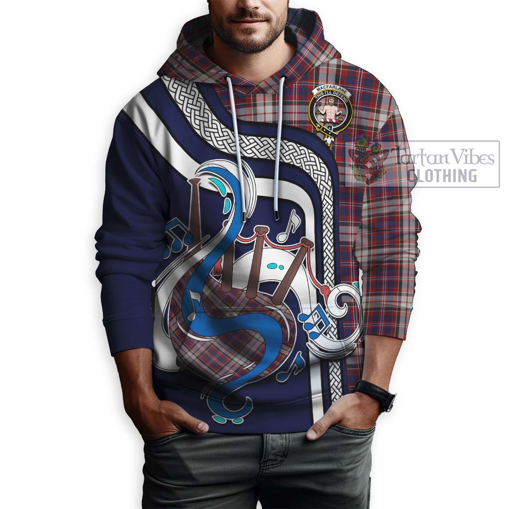 Tartan Vibes Clothing MacFarlane Dress Tartan Hoodie with Epic Bagpipe Style