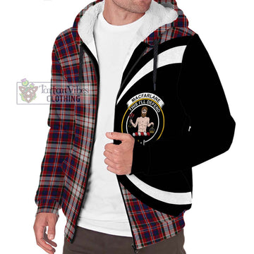 MacFarlane Dress Tartan Sherpa Hoodie with Family Crest Circle Style